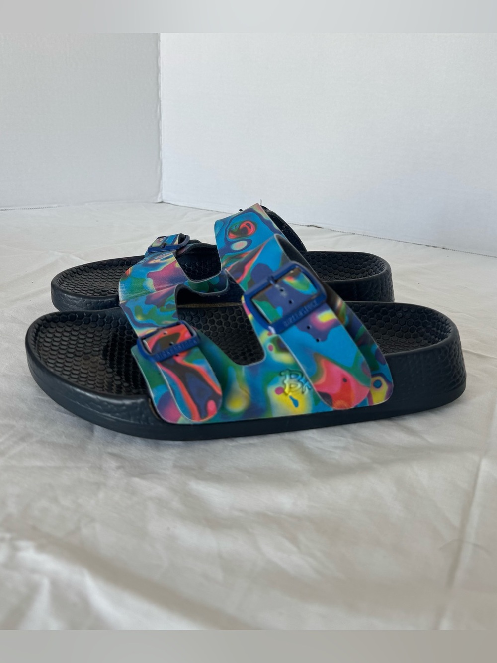 Birki's by Birkenstock Multicolor Swirl Two-Buckle Sandals Size 6